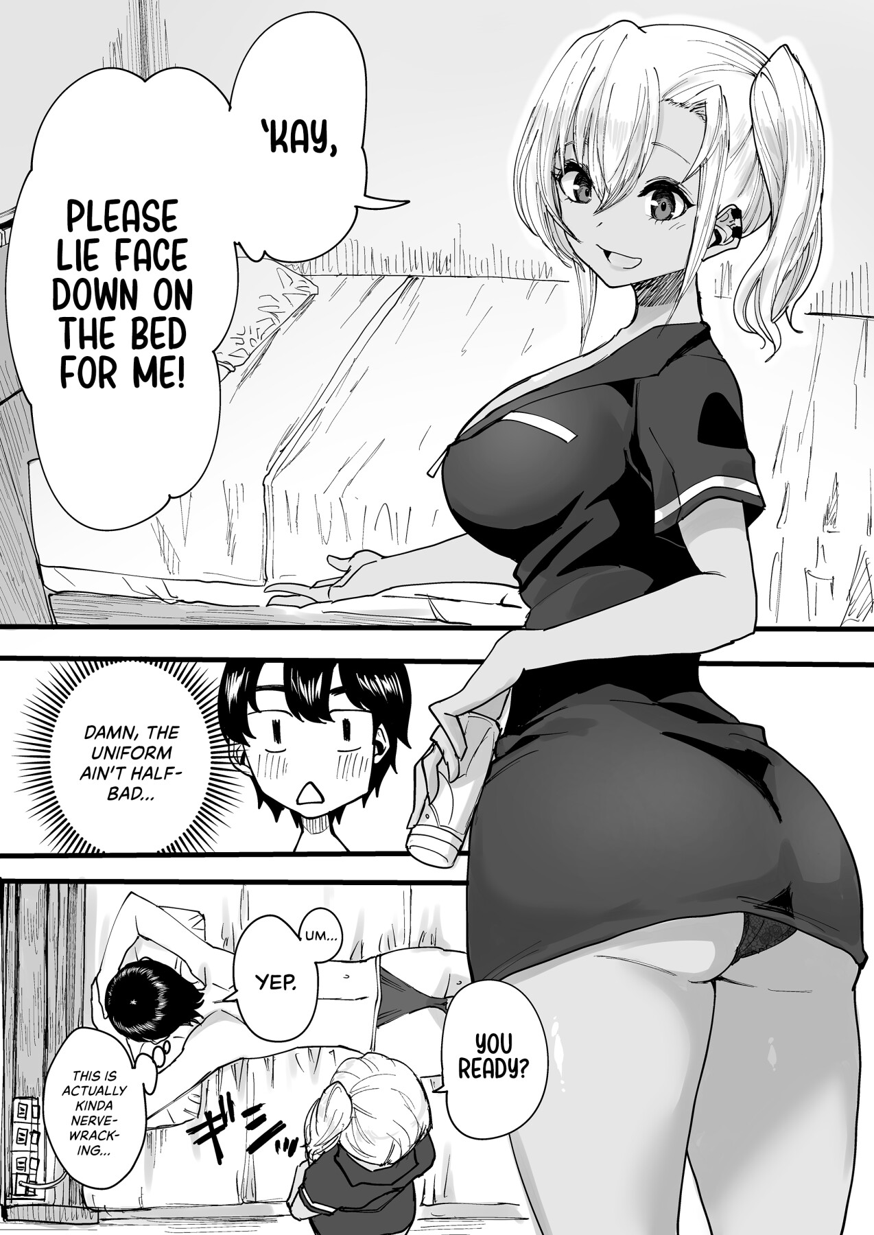 Hentai Manga Comic-Happy Endings with a Tanned Gyaru Massage Therapist-Read-8